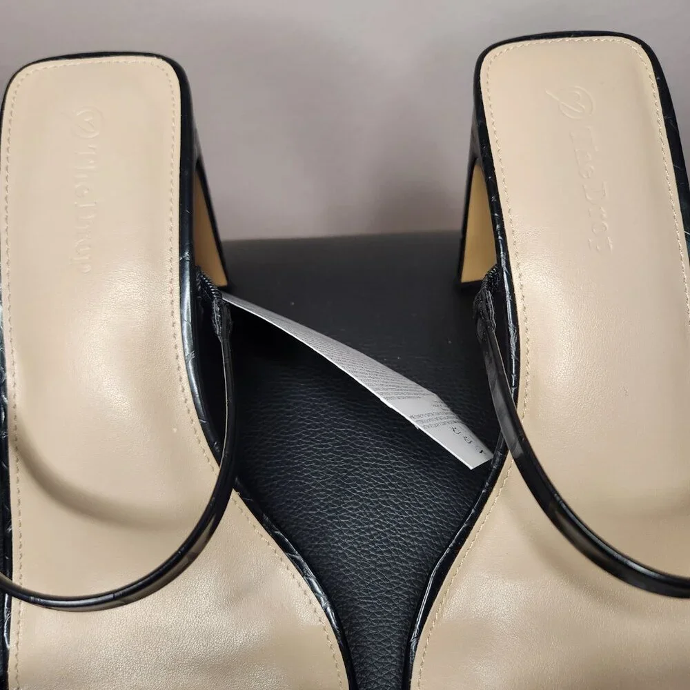 ⭐Brand New The Drop Womens Avery Square Toe Tortoise Shell Heel Size 10⭐ - Picture 2 of 8